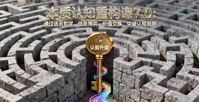 本质认知重构课7.0：通过语言哲学、信息博弈、价值交换，突破认知局限-鸿途网创资源站