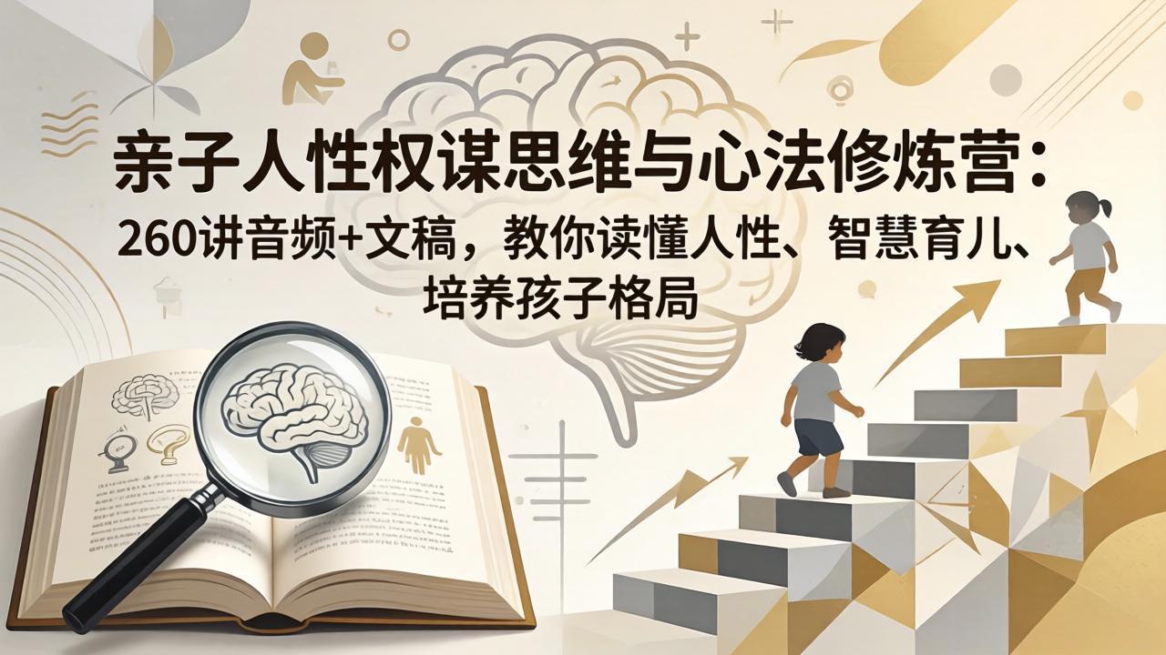亲子人性权谋思维与心法修炼营：260讲音频+文稿，教你读懂人性、智慧育儿、培养孩子格局-鸿途网创资源站