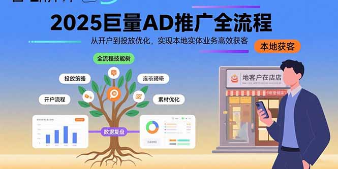 2025巨量AD推广全流程，从开户到投放优化，实现本地实体业务高效获客-鸿途网创资源站