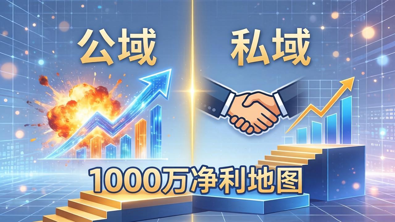 公域玩命出爆款，私域悄悄做成交：这套AI内训课，2026给你打通1000万净利的地图-鸿途网创资源站