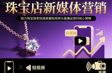 珠宝店新媒体营销，助力珠宝商家快速掌握短视频与直播运营的核心策略-鸿途网创资源站