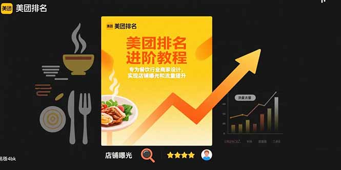 美团排名进阶教程：专为餐饮行业商家设计，实现店铺曝光和流量提升-鸿途网创资源站