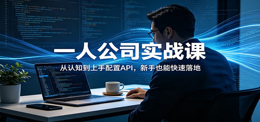 一人公司实战课：从认知到上手配置API，新手也能快速落地-鸿途网创资源站