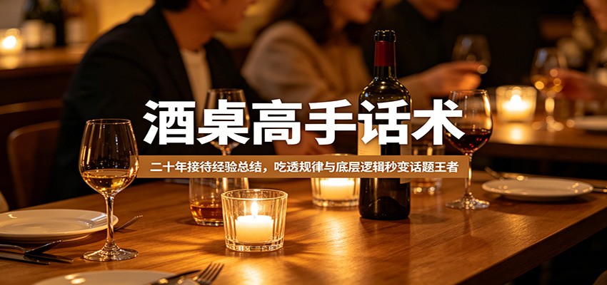 酒桌高手话术：二十年接待经验总结，吃透规律与底层逻辑秒变话题王者-鸿途网创资源站