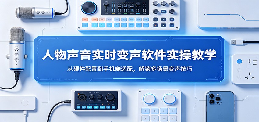人物声音实时变声软件实操教学：从硬件配置到手机端适配，解锁多场景变声技巧-鸿途网创资源站