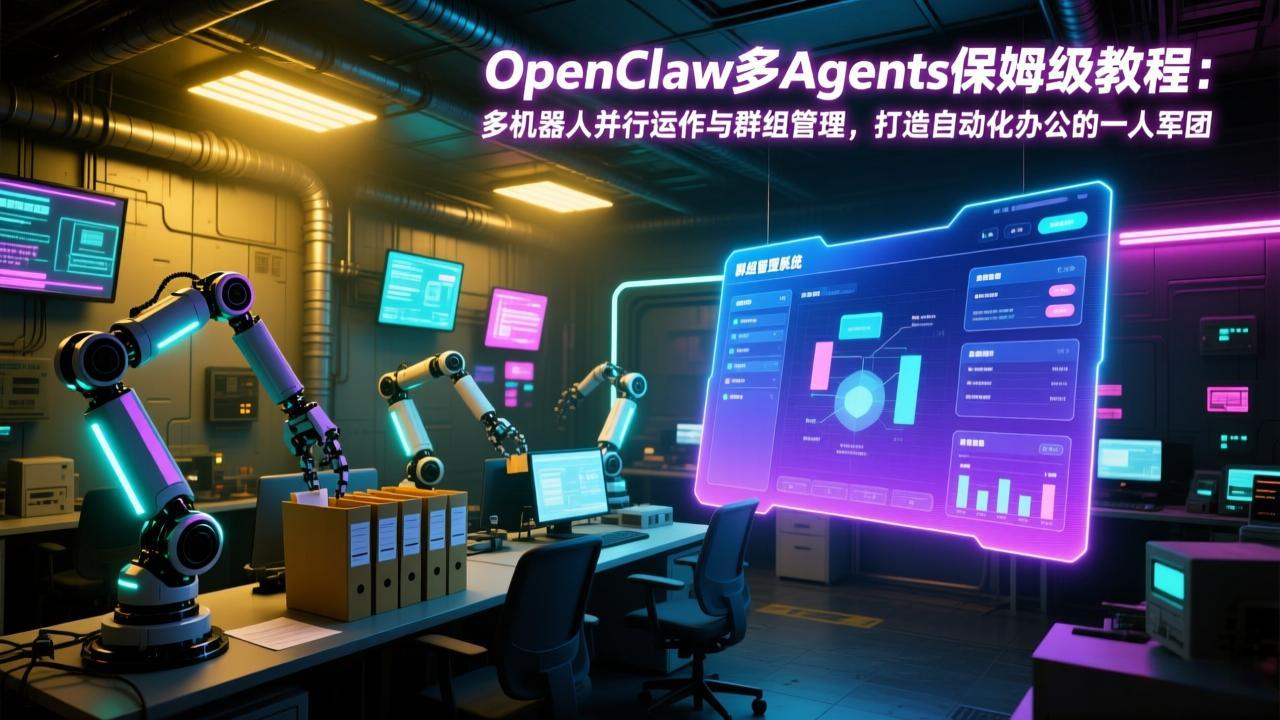 OpenClaw多Agents保姆级教程：多机器人并行运作与群组管理，打造自动化办公的一人军团-鸿途网创资源站