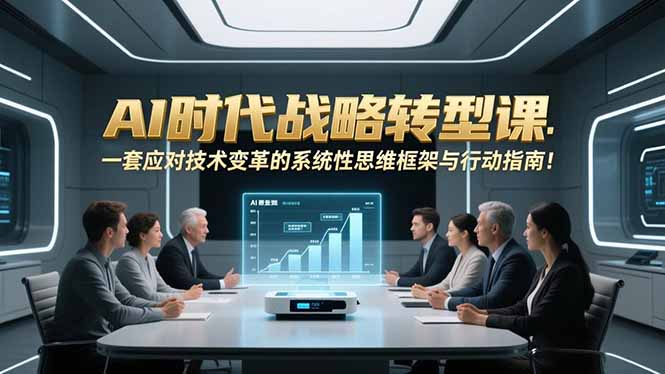AI时代战略转型课：一套应对技术变革的系统性思维框架与行动指南！-鸿途网创资源站