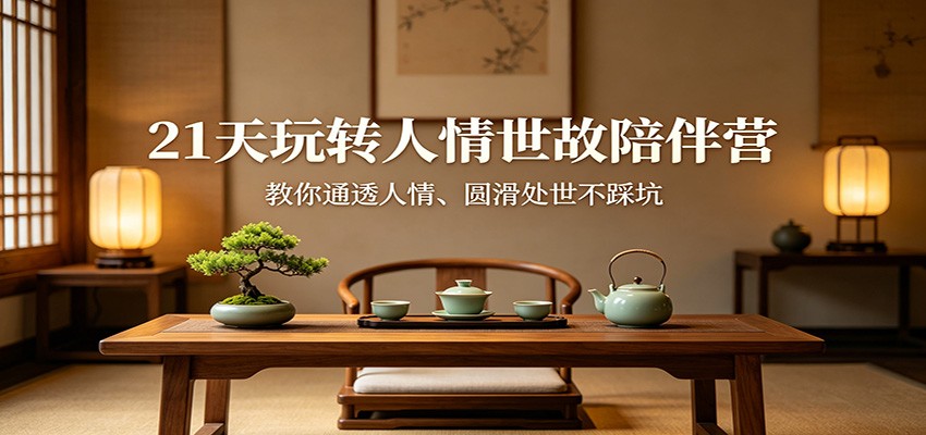 21天玩转人情世故陪伴营：教你通透人情、圆滑处世不踩坑-鸿途网创资源站