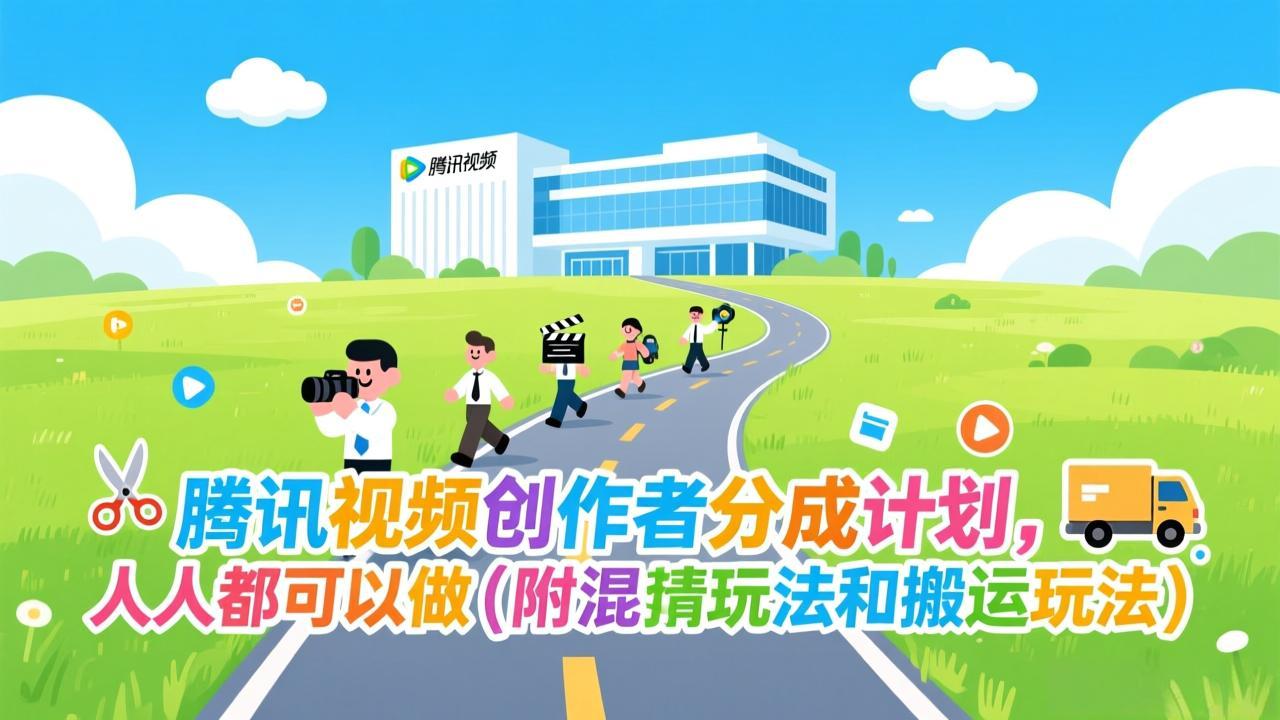 腾讯视频创作者分成计划，人人都可以做(附混剪玩法和搬运玩法-鸿途网创资源站