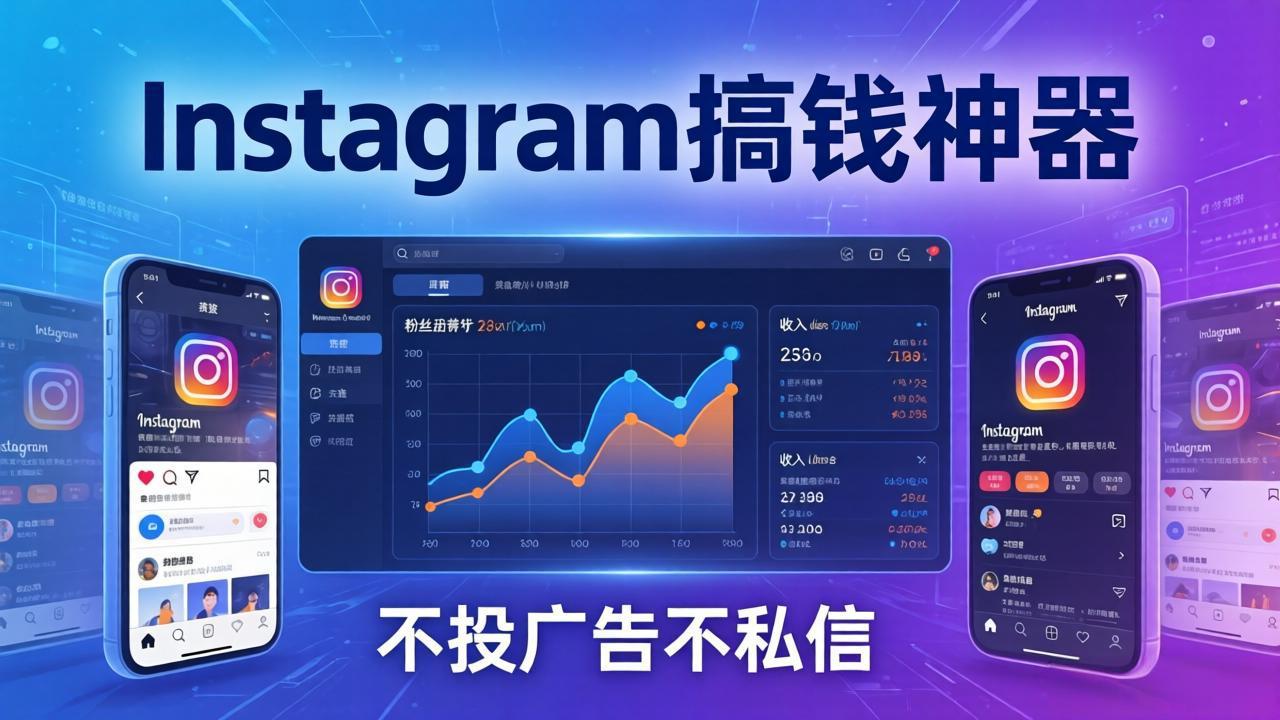 Instagram搞钱神器：月涨6万粉+月入5万刀，不投广告不私信，靠算法+低价产品-鸿途网创资源站