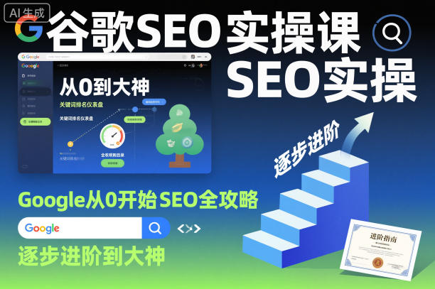 谷歌SEO实操课，Google从0开始SEO全攻略，逐步进阶到大神(更新26年)-鸿途网创资源站