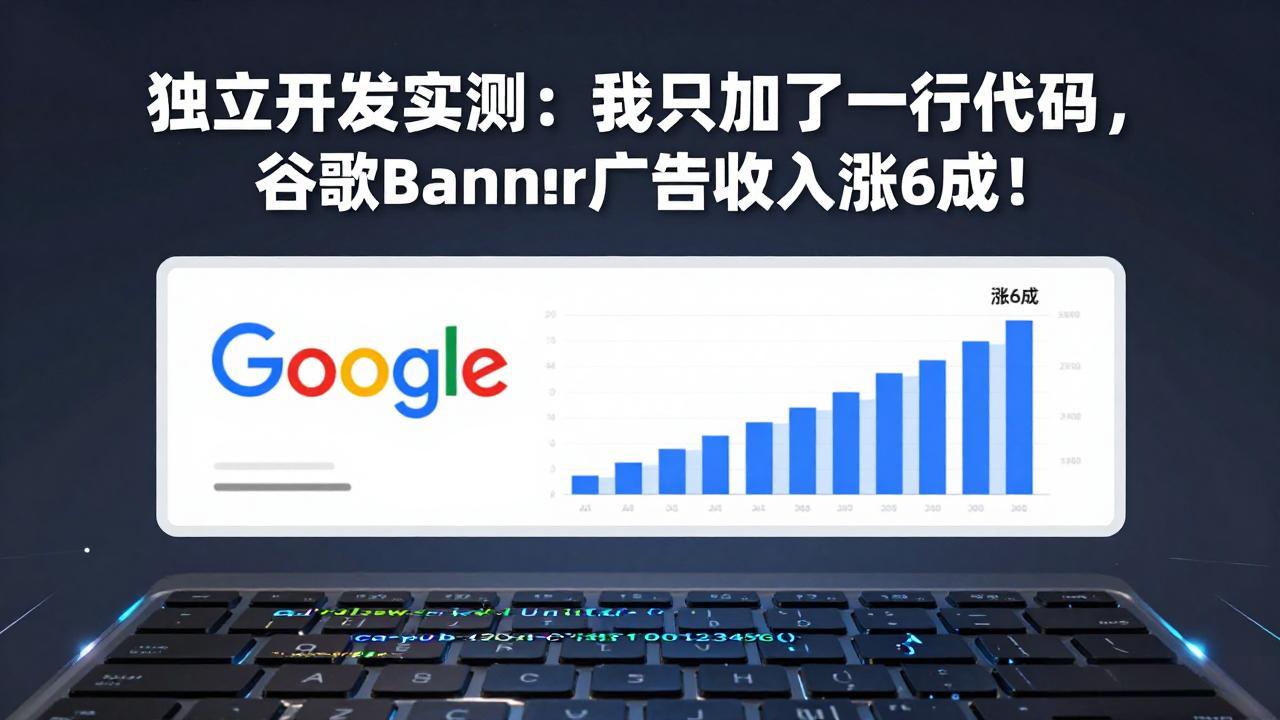 付费文章：独立开发实测：我只加了一行代码，谷歌Banner广告收入涨6成！-鸿途网创资源站