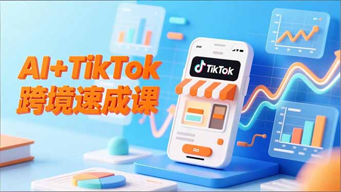 AI+TikTok跨境速成课，智能翻译、店铺定位、流程拆解，7天高效上线运营-鸿途网创资源站