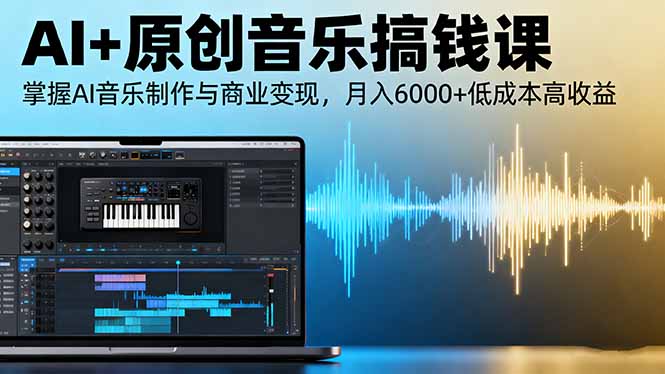 AI+原创音乐搞钱课：掌握AI音乐制作与商业变现，月入6000+低成本高收益-鸿途网创资源站