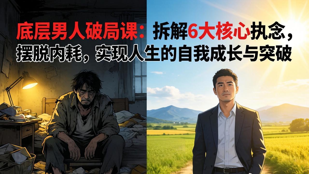付费文章：底层男人破局课：拆解 6 大核心执念，摆脱内耗，实现人生的自我成长与突破-鸿途网创资源站