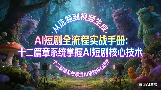 AI 短剧全流程实战手册：从选题到视频生成，十二篇章系统掌握 AI 短剧核心技术-鸿途网创资源站