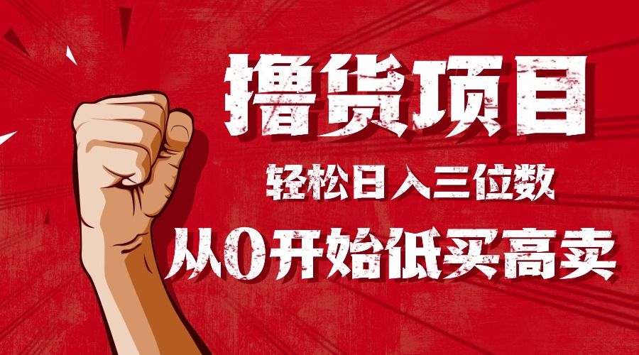 手把手教你撸货，从0开始低买高卖，小白轻松实现日入三位数!!!-鸿途网创资源站