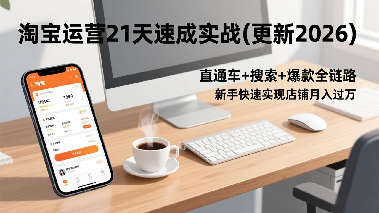 淘宝运营21天速成实战(更新2026-鸿途网创资源站