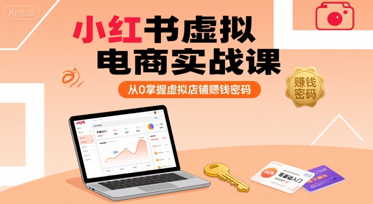 小红书虚拟电商实战课，从0掌握虚拟店铺賺钱密码(更新)-鸿途网创资源站