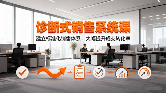 诊断式销售系统课，建立标准化销售体系，大幅提升成交转化率-鸿途网创资源站