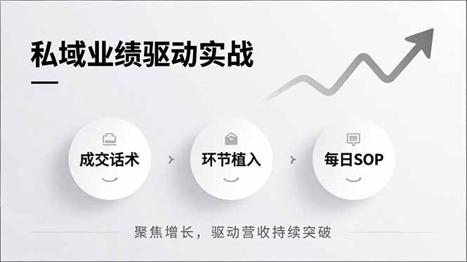 私域业绩驱动实战，成交话术、环节植入、每日SOP，聚焦增长，驱动营收持续突破-鸿途网创资源站