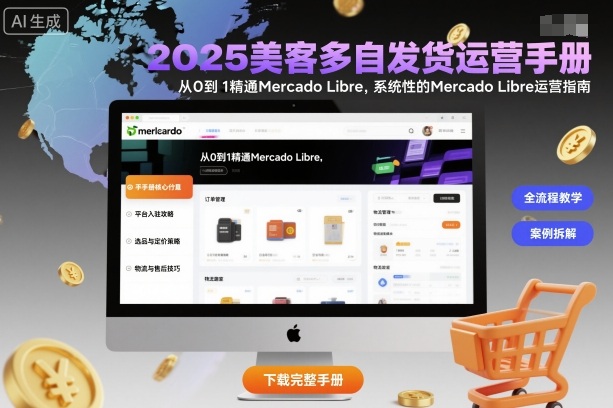 2025美客多自发货运营手册：从0到1精通Mercado Libre，系统性的Mercado Libre运营指南-鸿途网创资源站