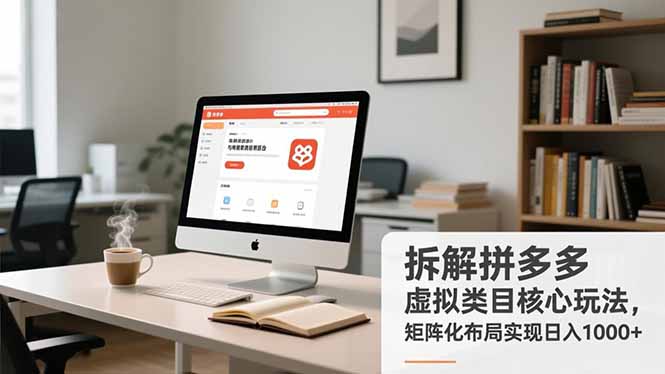 拆解拼多多虚拟类目核心玩法，矩阵化布局实现日入1000+-鸿途网创资源站