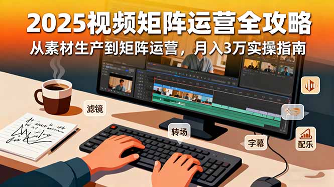 2025短视频矩阵运营全攻略：从素材生产到矩阵运营，月入3万实操指南-鸿途网创资源站