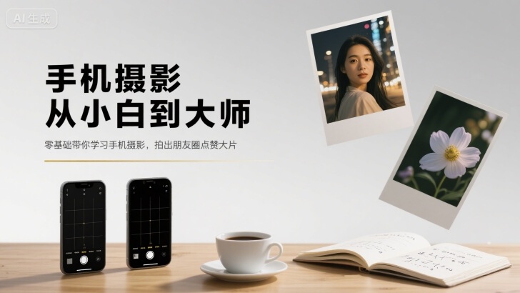 手机摄影从小白到大师，零基础带你学习手机摄影，拍出朋友圈点赞大片-鸿途网创资源站