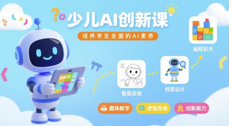 少儿AI创新课，培养学生全面的AI素养-鸿途网创资源站