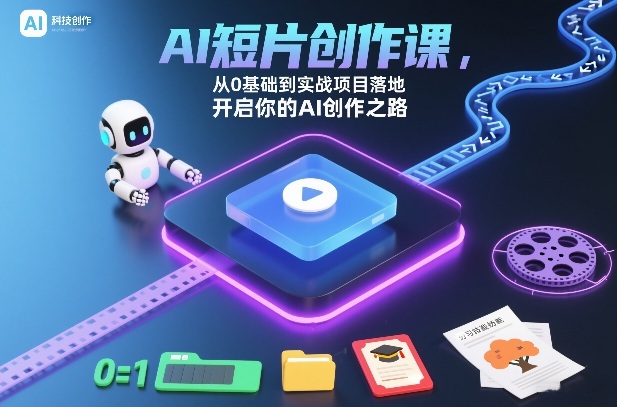 AI短片创作课，从0基础到实战项目落地，开启你的AI创作之路(更新0411)-鸿途网创资源站