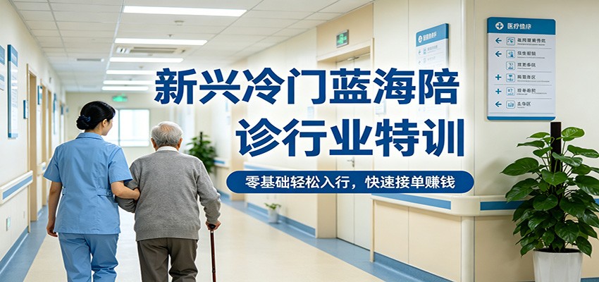 新兴冷门蓝海陪诊行业特训，零基础轻松入行，快速接单赚钱-鸿途网创资源站