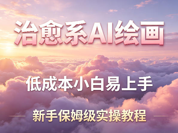 治愈系AI绘画提示词项目，低成本小白易上手，每天10分钟，新手保姆级实操教程-鸿途网创资源站