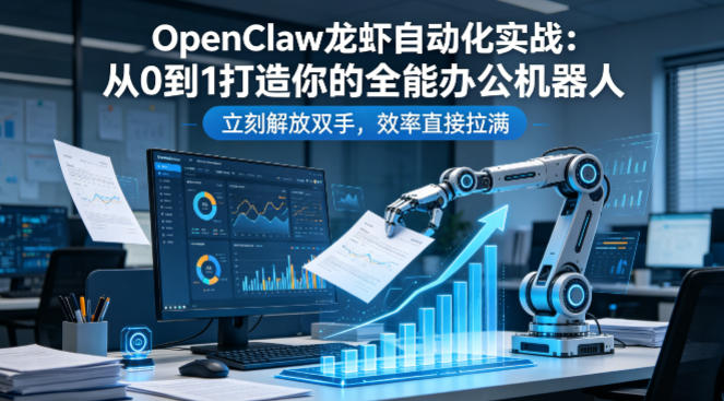 OpenClaw龙虾自动化实战：从0到1打造你的全能办公机器人，立刻解放双手，效率直接拉满-鸿途网创资源站