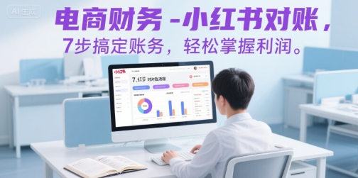 电商财务-小红书对账，7步搞定账务，轻松掌握利润-鸿途网创资源站
