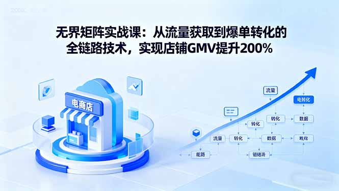 无界矩阵实战课：从流量获取到爆单转化的全链路技术，实现店铺GMV提升200%-鸿途网创资源站