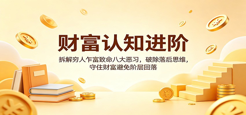 财富认知进阶：拆解穷人乍富致命八大恶习，破除落后思维，守住财富避免阶层回落-鸿途网创资源站