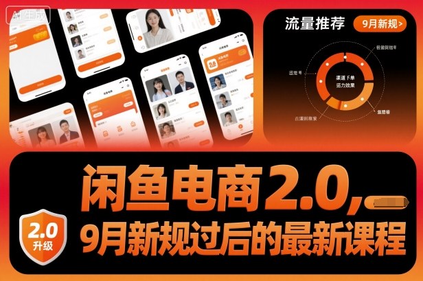 闲鱼电商2.0，9月新规过后的最新课程-鸿途网创资源站