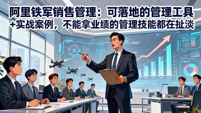 阿里铁军销售管理：可落地的管理工具+实战案例，不能拿业绩的管理都在扯淡-鸿途网创资源站