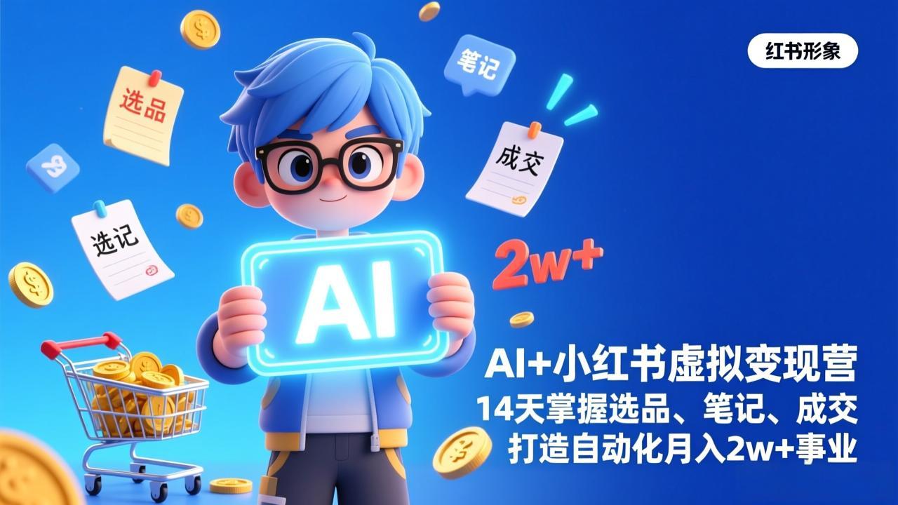 AI+小红书虚拟变现营(完结-鸿途网创资源站