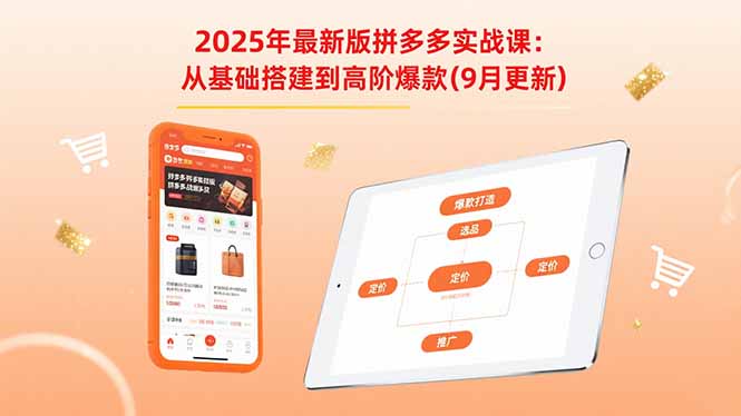 2025年最新版拼多多实战课：从基础搭建到高阶爆款(9月更新-鸿途网创资源站