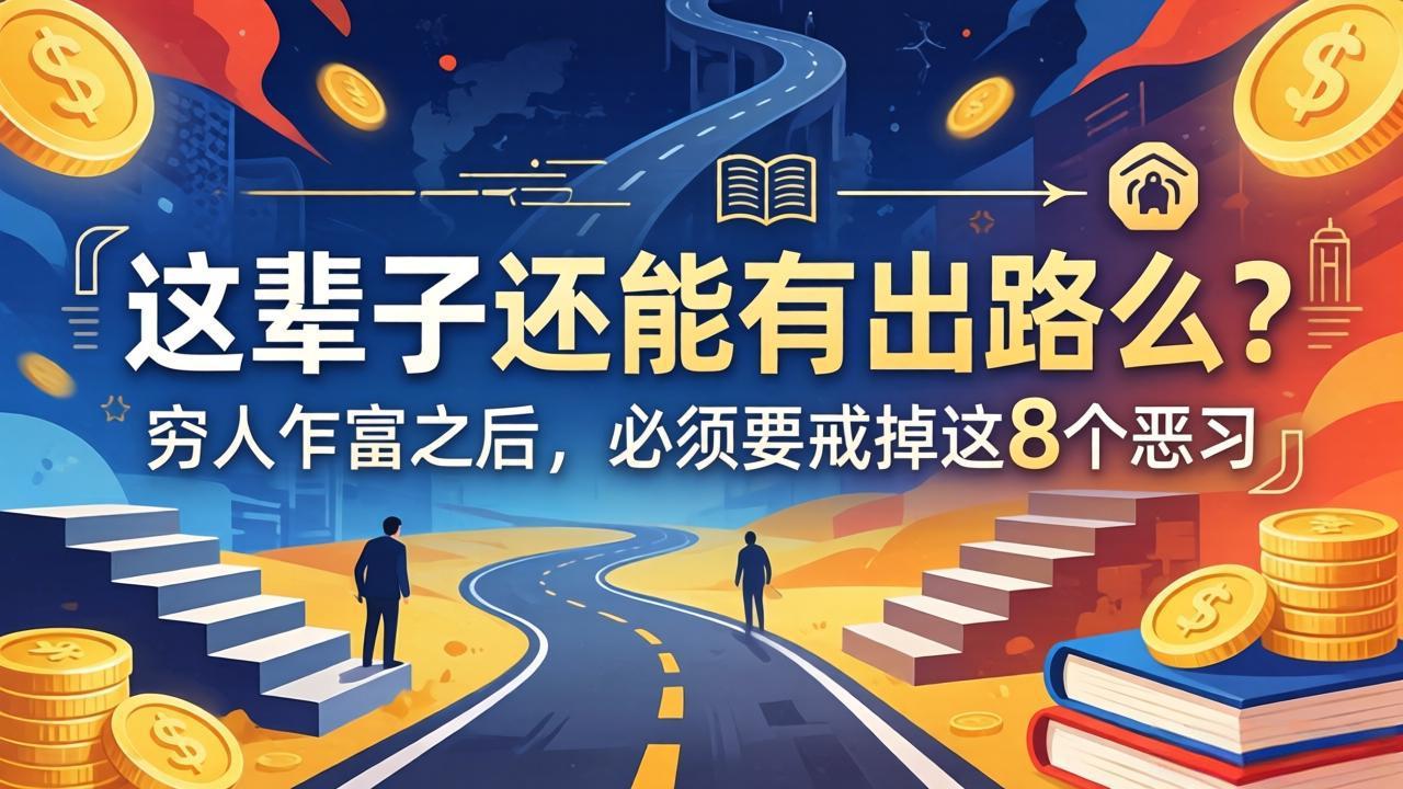 关于人生两篇付费文章【这辈子还能有出路么？】【穷人乍富之后，必须要戒掉这8个恶习】-鸿途网创资源站