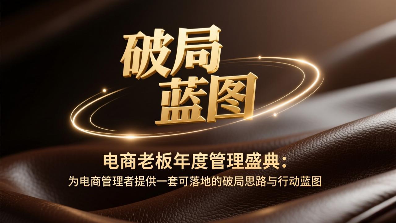 电商老板年度管理盛典：为电商管理者提供一套可落地的破局思路与行动蓝图-鸿途网创资源站