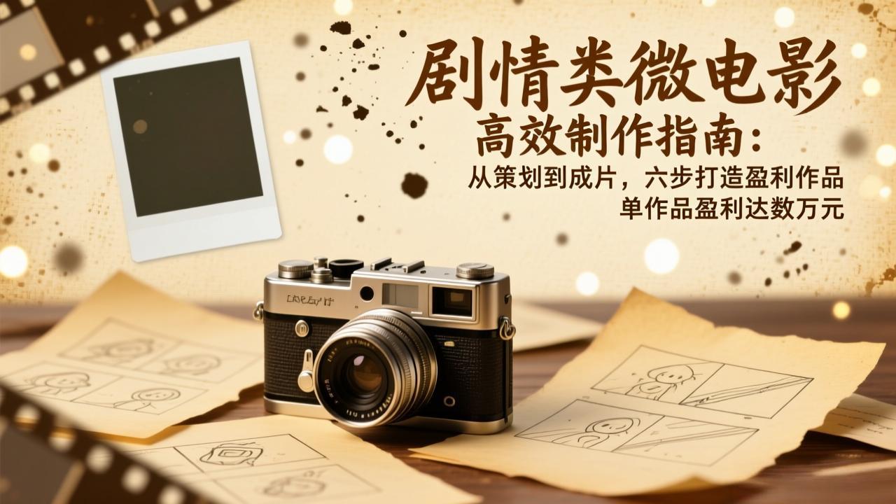 剧情类微电影高效制作指南：从策划到成片，六步打造盈利作品，单作品盈利达数万元-鸿途网创资源站