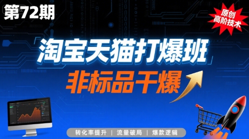 淘宝天猫打爆班原创高阶技术第72期，非标品干爆-鸿途网创资源站