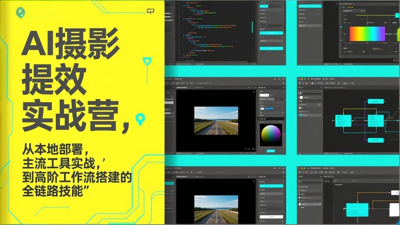 AI+摄影提效实战营，从本地部署，主流工具实战，到高阶工作流搭建的全链路技能-鸿途网创资源站