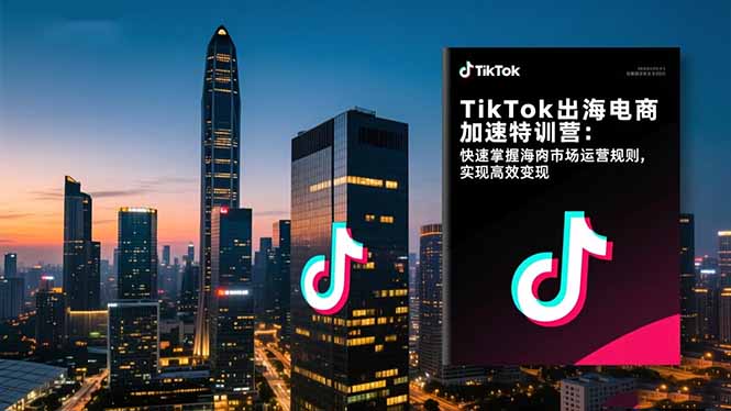 TikTok出海电商加速特训营：快速掌握海外市场运营规则，实现高效变现-鸿途网创资源站