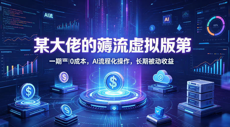 某大佬的薅流虚拟版第一期丨0成本，AI流程化操作，长期被动收益-鸿途网创资源站