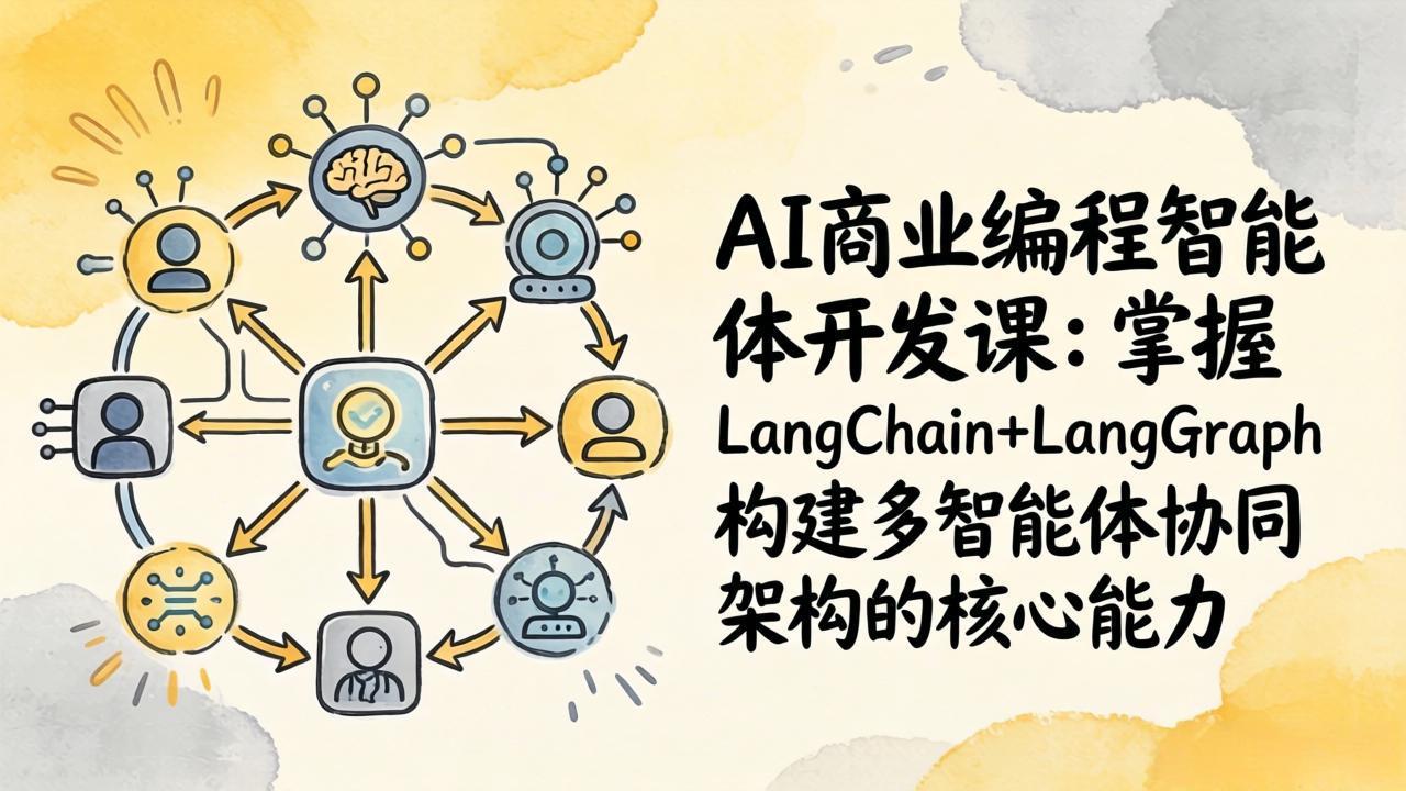 AI商业编程智能体开发课：掌握LangChain+LangGraph构建多智能体协同架构的核心能力-鸿途网创资源站