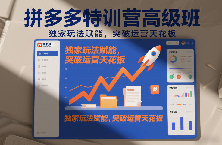 拼多多特训营高阶班，独家玩法赋能，突破运营天花板(更新26年4月18日)-鸿途网创资源站